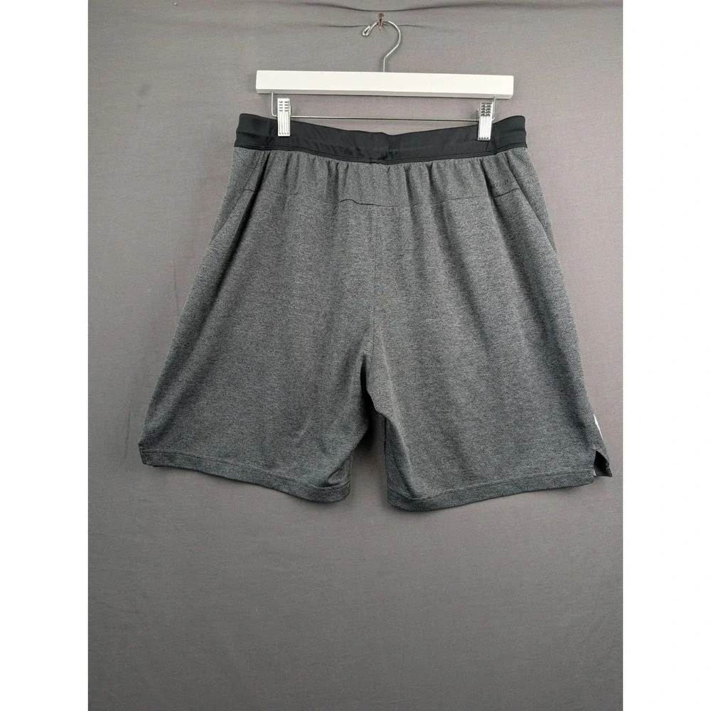 Adidas Mens‎ Heather Gray Training Athletic Shorts XL 3-Stripes Pockets
